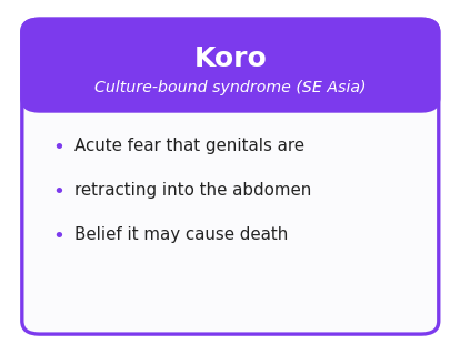 Koro concept card