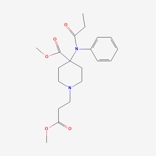 Chemical structure of remifentanil showing its ester group