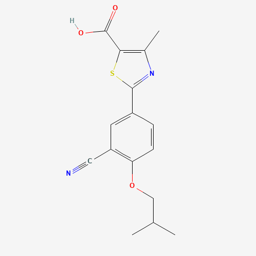 Chemical structure of febuxostat