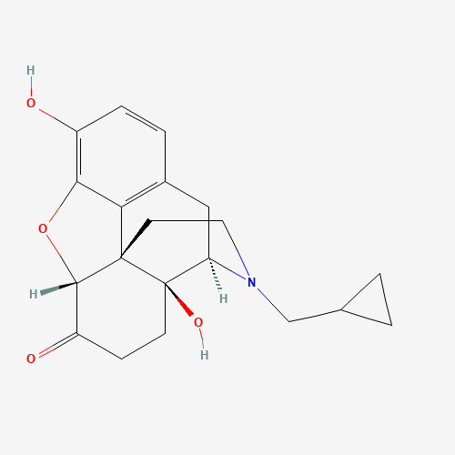 Chemical structure of naltrexone