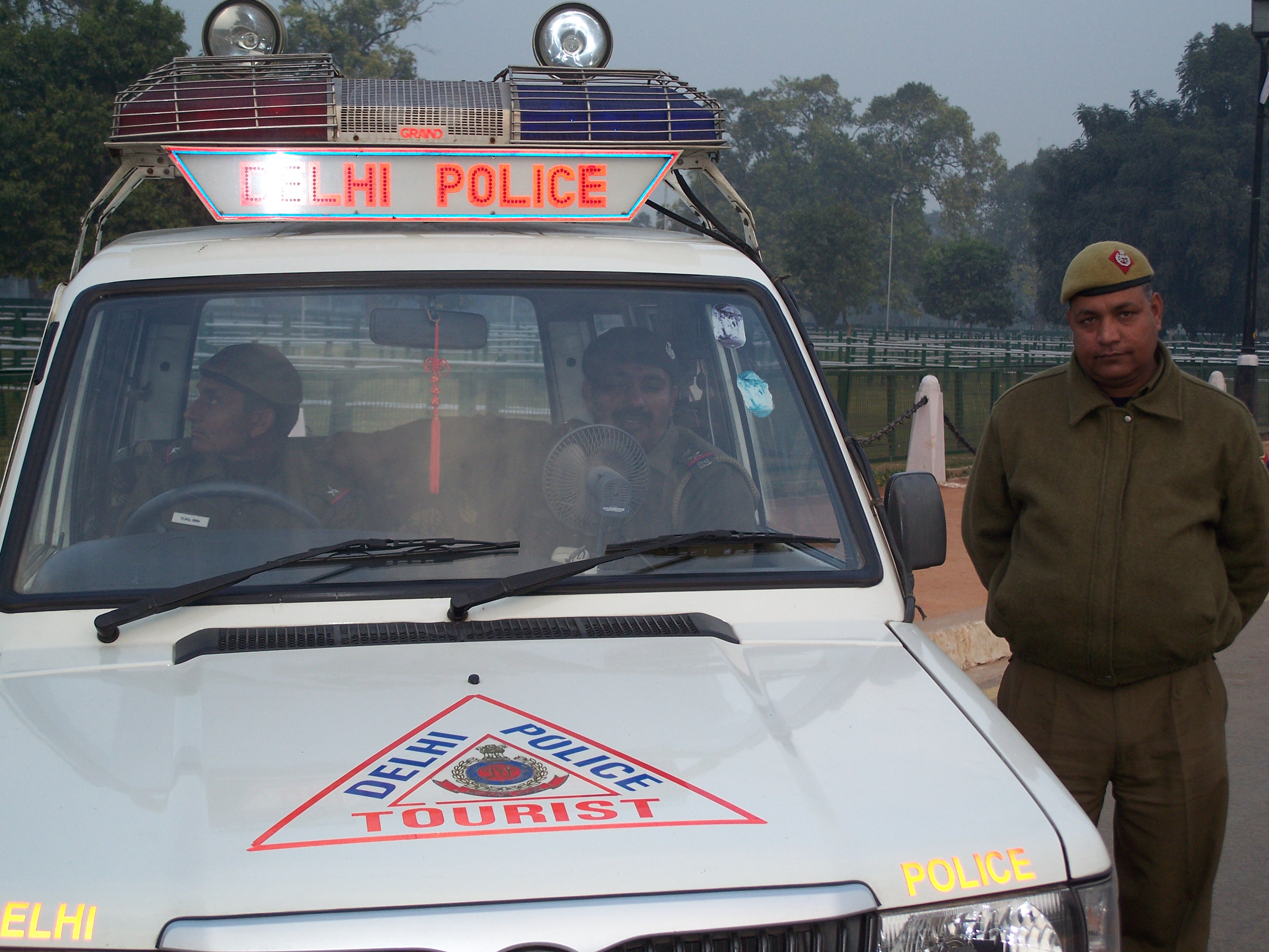 Police officer and vehicle