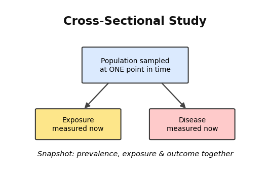 Schematic of a cross-sectional study